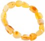 Bracelet made of polished amber stones