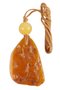 Amber pendant on wax thread