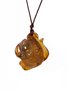 Pendant-figurine “Fish” on a wax rope