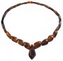 Bead necklace made of dark amber