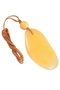 Polished amber stone pendant with ball