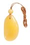 Polished amber stone pendant with ball