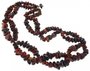 Braided dark amber beads