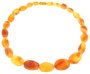 Polished amber beads