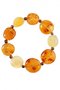 Bracelet made of amber stones and coins