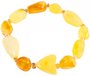 Bracelet made of light multifaceted polished amber stones