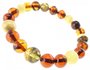 Bracelet made of multi-colored amber balls