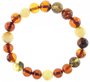 Bracelet made of multi-colored amber balls