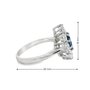 Artificial Sapphire and Diamond Ring