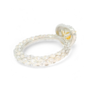 Heart-Shaped artificial Yellow Diamond Ring