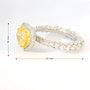 Heart-Shaped artificial Yellow Diamond Ring