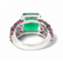 Green and Pink Gemstone Ring