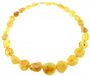 Yellow amber beads