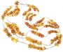 Multi-row beads made of amber