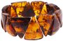 Amber bracelet made of triangular stones