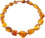 Amber beads in cognac shade “Meline”