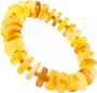 Bracelet made of light amber discs