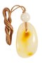 Amber stone pendant with ball