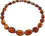 Beads made of large amber drop stones “Esthete”