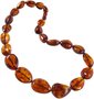 Beads made of large amber drop stones “Esthete”