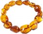 Bracelet made of cognac-colored amber stones