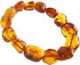 Bracelet made of cognac-colored amber stones