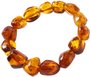 Bracelet made of cognac-colored amber stones