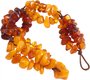 Multi-row woven amber bracelet