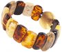 Bracelet with a combination of light and dark amber