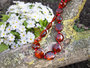 Beads made of amber stones-coins with beads