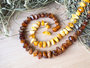 Light amber stone beads