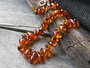 Amber cognac beads