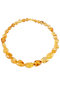 Beads made of light amber stones “Crumpled Cherry”