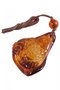 Amber pendant on wax thread “Fish”