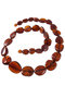 Amber beads made of stones