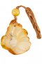 Pendant carved from amber stone “Fish”