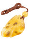 Carved amber pendant “Leaf”