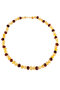 Beads with a combination of light and dark amber