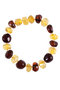 Bracelet with a combination of light and dark amber