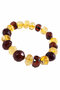 Bracelet with a combination of light and dark amber