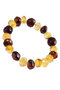 Bracelet with a combination of light and dark amber