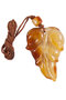 Carved amber pendant “Leaf”