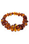 Bracelet made of cognac-colored amber stones