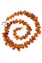 Amber cognac beads