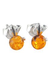 أقراط مرصعة بالعنبر “Bow”