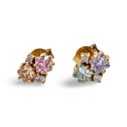 Rainbow Earrings with zircons