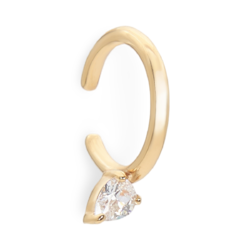 Gold plated silver zircon Ear Cuff