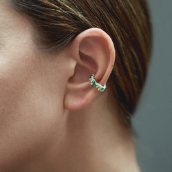 Silver zircon Ear Cuff