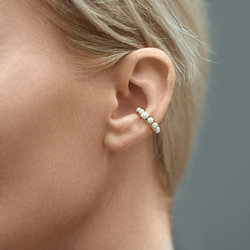 Gold plated silver Pearls Ear Cuff