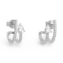 Silver Zircon Earrings